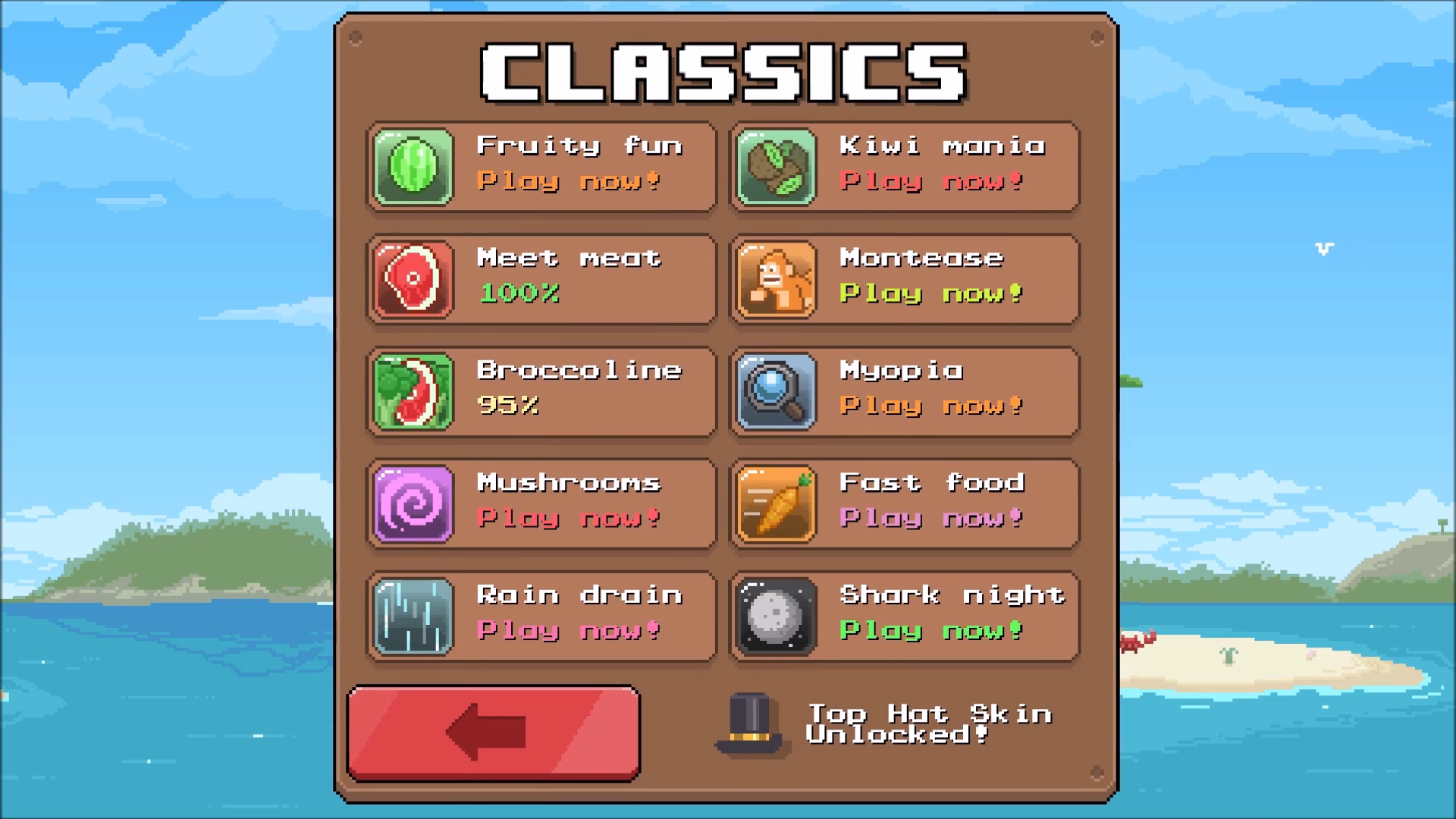 The Classics mission list: Fruity Fun, Kiwi Mania, Meat Meat and more